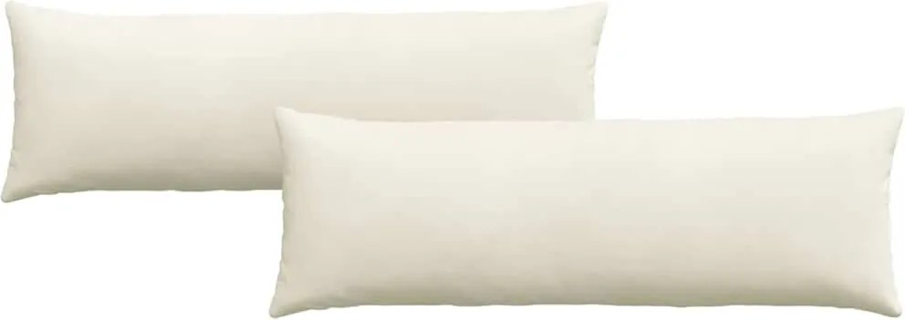 vidaXL Kanapé párnák 2 pcs Krém 120 x 40 cm Bársonyos szövet