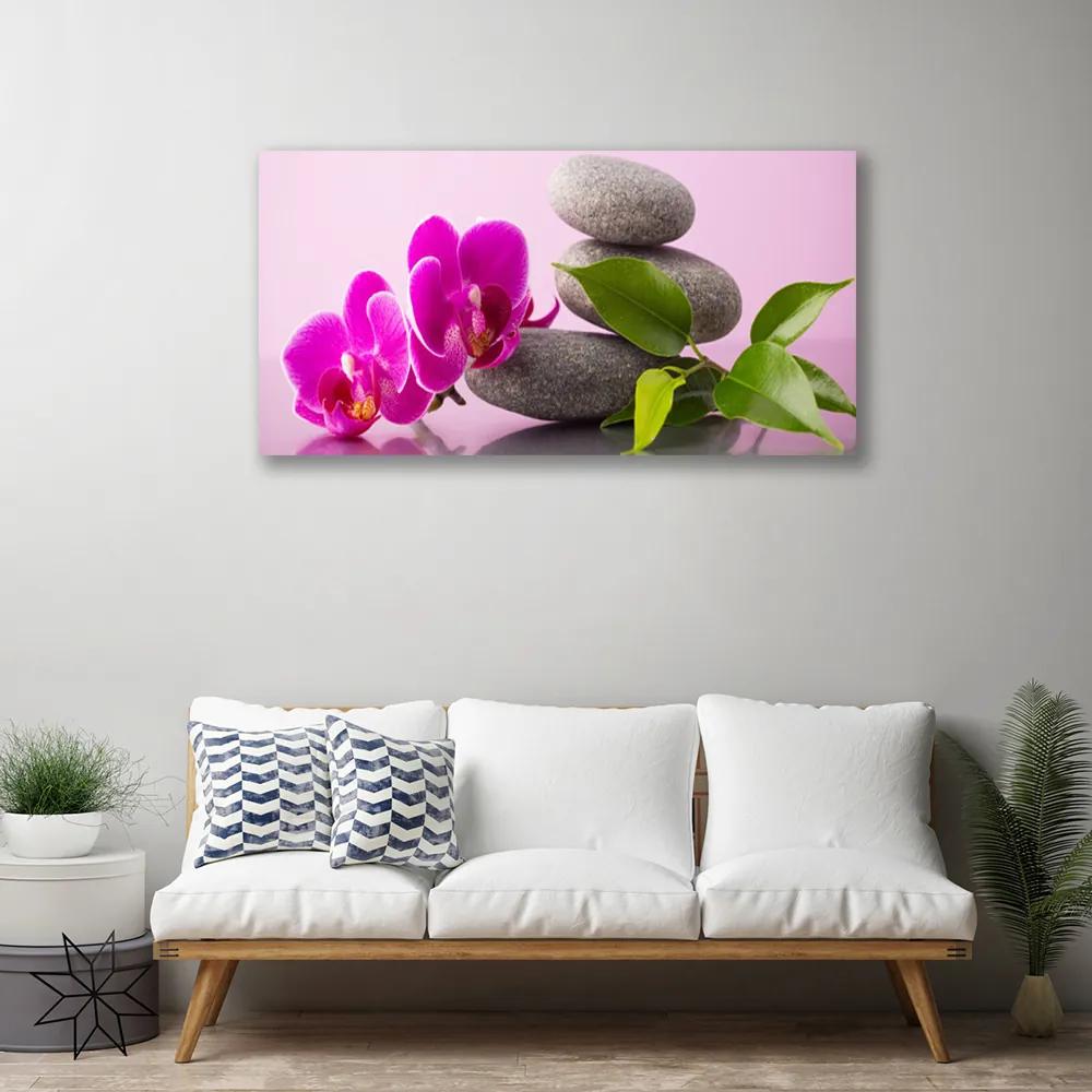 Vászonkép Zen Virág orchidea növény 125x50 cm