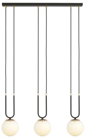 Csillár zsinóron GLAM 3xE14/10W/230V fekete