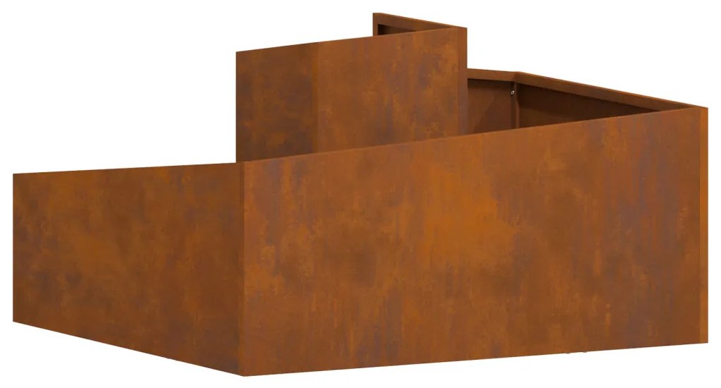Virágcserép 80x80x50 cm Időjárásálló Acél
