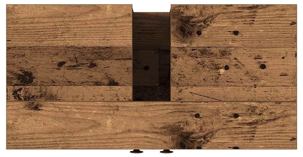 antik fa szerelt fa fürdőszobai mosdószekrény 60 x 30 x 60 cm