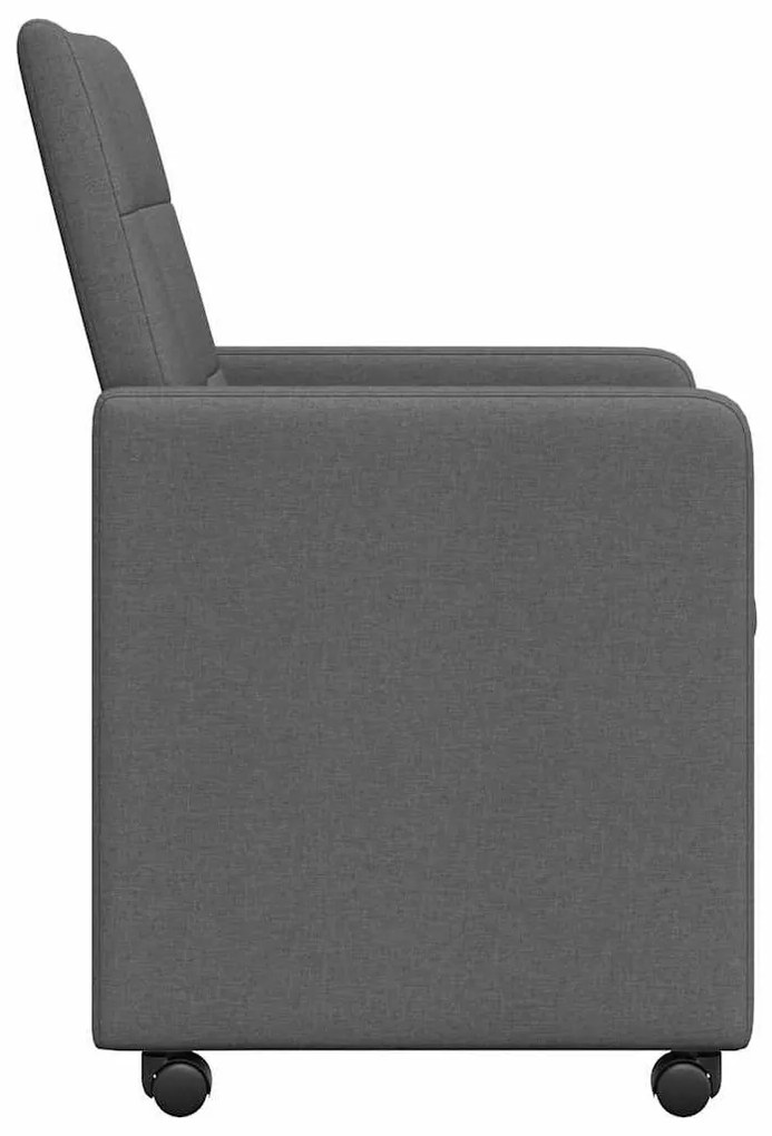 Kerekes Étkező Székek 2 pcs Sötétszürke 58 x 65 x 94 cm szövet