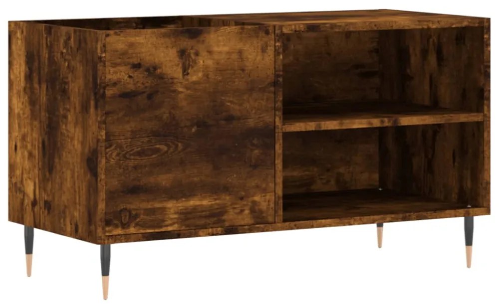 füstös tölgy színű szerelt fa hanglemezszekrény 85x38x48 cm