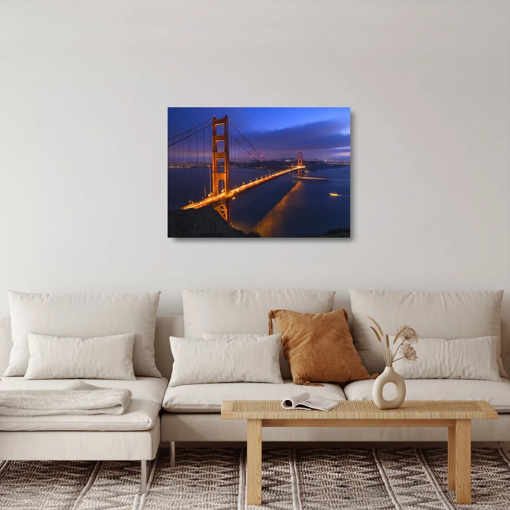 Üveg kép - Golden Gate híd (70x50 cm)