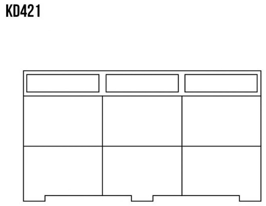 Komód KD421. Bükkfa