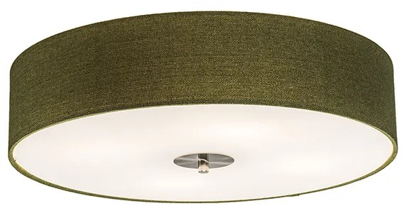 Rusztikus mennyezeti lámpa zöld 50 cm - Drum Jute