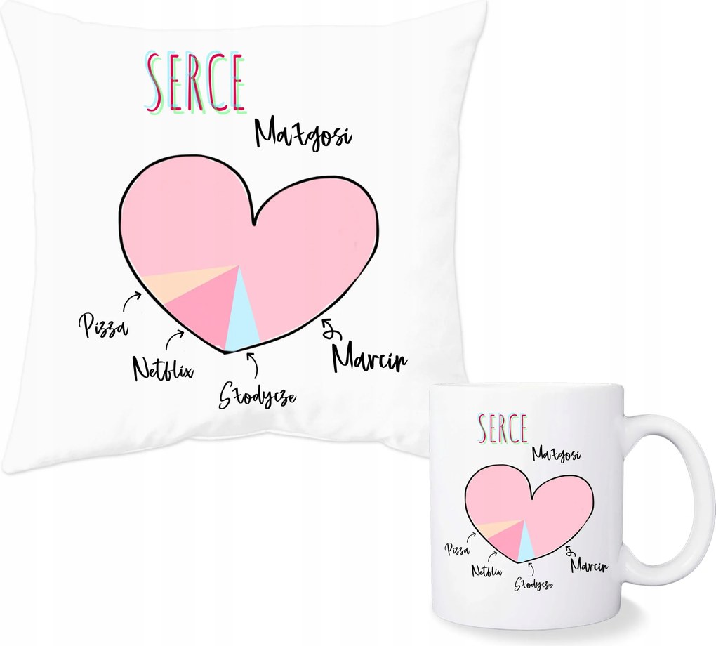 Valentin napi ajándék szett bögre párna