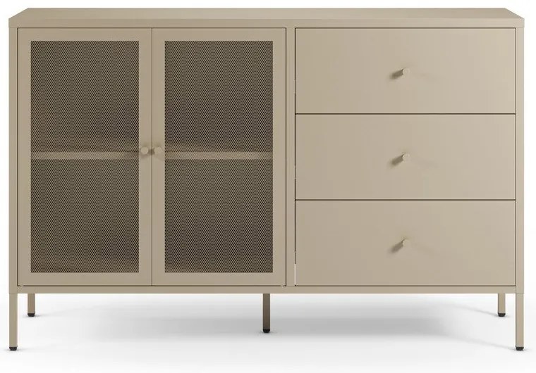 Krémszínű fém komód 140x90x40 cm Fayna – Marckeric