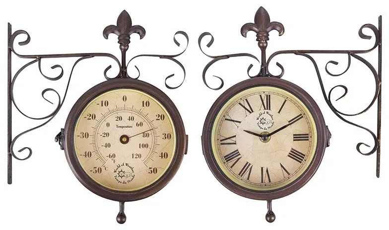 Kétoldalú óra és hőmérő egyben