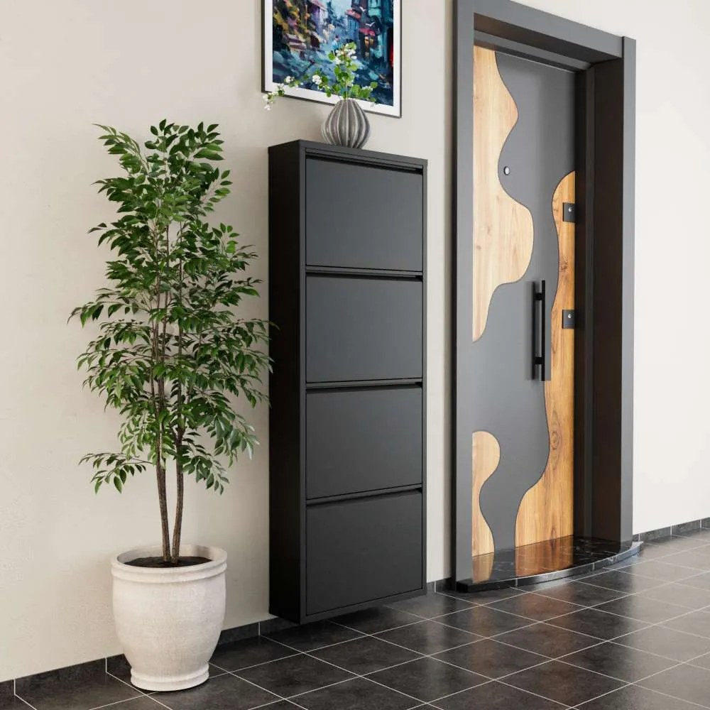4 Piece Metal - Black