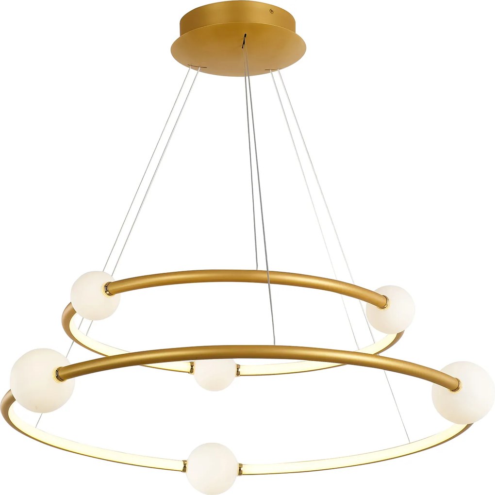 Italux glamour modern függeszték lozanna antik bronz fehér itxpnd-20112035-2agd