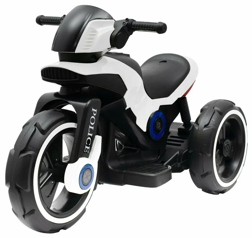 Baby Mix Gyermek elektromos motorkerékpár Polcfekete-fehér, 100 x 50 x 61 cm, 100 x 50 x 61 cm