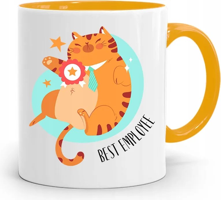 Munkavállalóknak Bögre Sárga Best Employee Ajándék fényképes nyomtatással