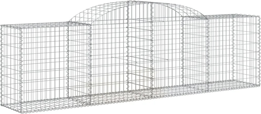 vidaXL íves horganyzott vas gabion kosár 300 x 50 x 80/100 cm