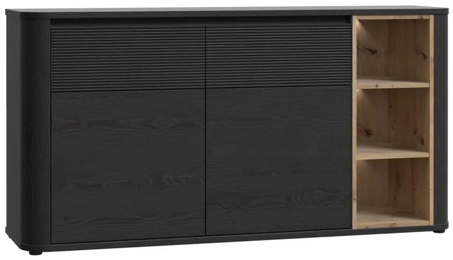 Komód INAR fekete/tölgy