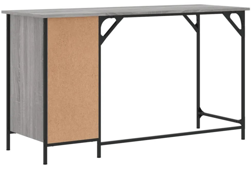szürke sonoma szerelt fa számítógépasztal 131 x 48 x 75 cm