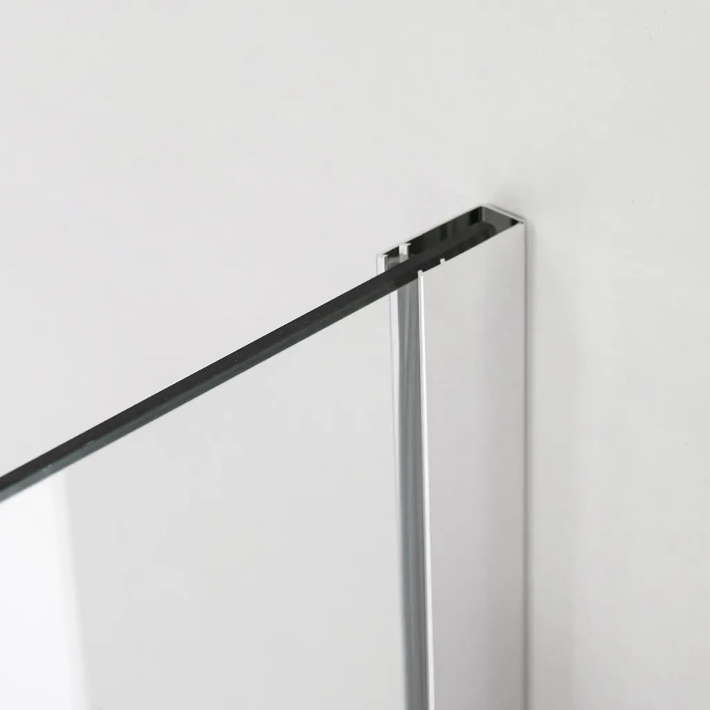Stuxi Bari Fix 180 cm (90+90) széles nyíló zuhanyajtó fix fallal, 6 mm vízlepergető üveggel, króm profillal, 195 cm magas