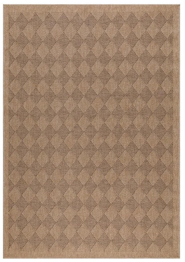Fekete-natúr színű kültéri futószőnyeg 80x250 cm Dhaka – Ayyildiz Carpets