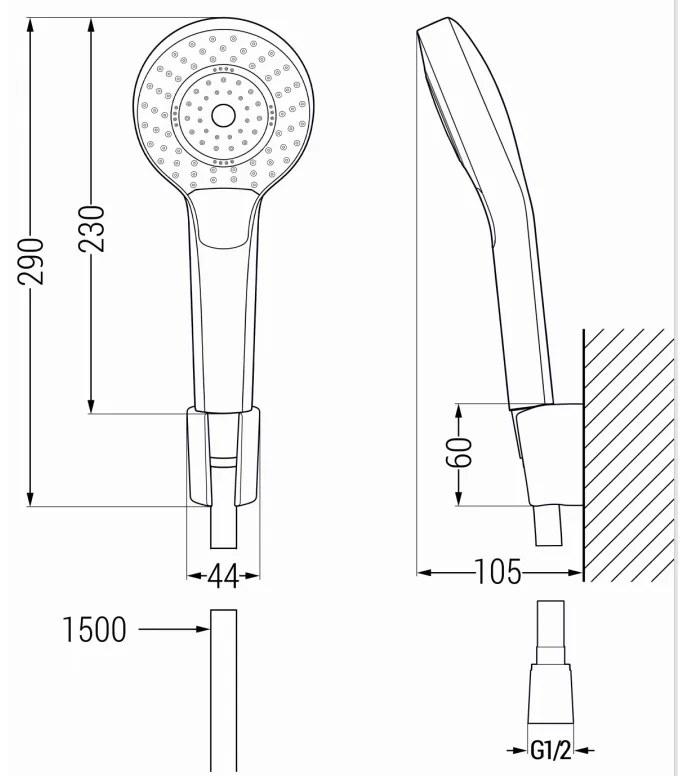 Mexen Royo fürdőkészlet R05, króm - 72213R05-00