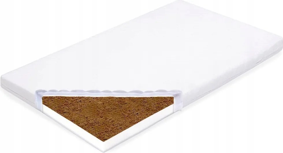 Gyerek matrac New Baby Standard 140x70x7 cm kókusz-hab, fehér