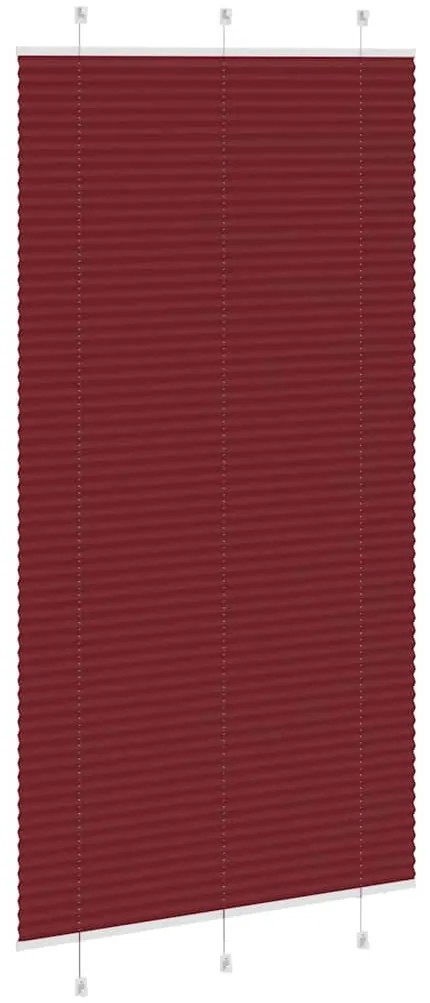pliszírozott redőny Bordeaux piros 110x200 cm szövetszélesség