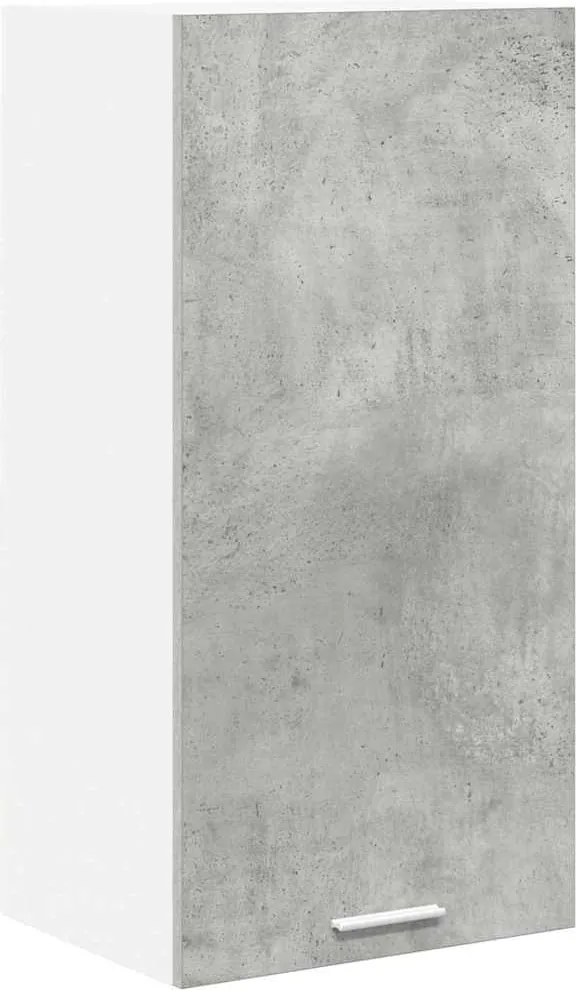 vidaXL Függő szekrény Beton szürke és fehér 40 x 31 x 80 cm Faanyag