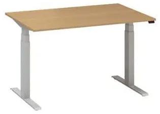 Alfa Office  Alfa Up állítható magasságú irodai asztal szürke lábazattal, 120 x 80 x 61,5-127,5 cm, vadkörte mintázat%