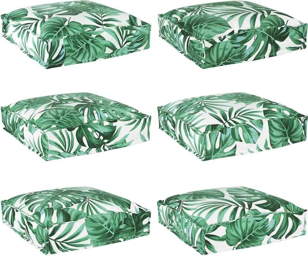 vidaXL Párna Levél 6 pcs Levél mintázat 40 x 40 x 8 cm Oxford Szövet