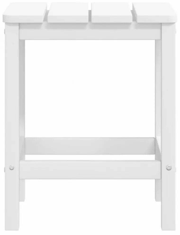 fehér HDPE kerti adirondack székek lábtartóval és asztallal