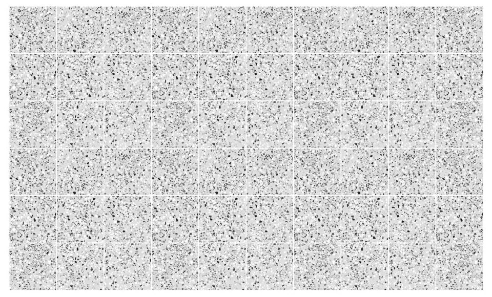 Terrazo 60 db-os falmatrica szett, 10 x 10 cm - Ambiance