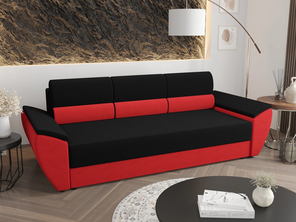 Háromszemélyes kanapé Radiant Bis (fekete + piros). 1056840