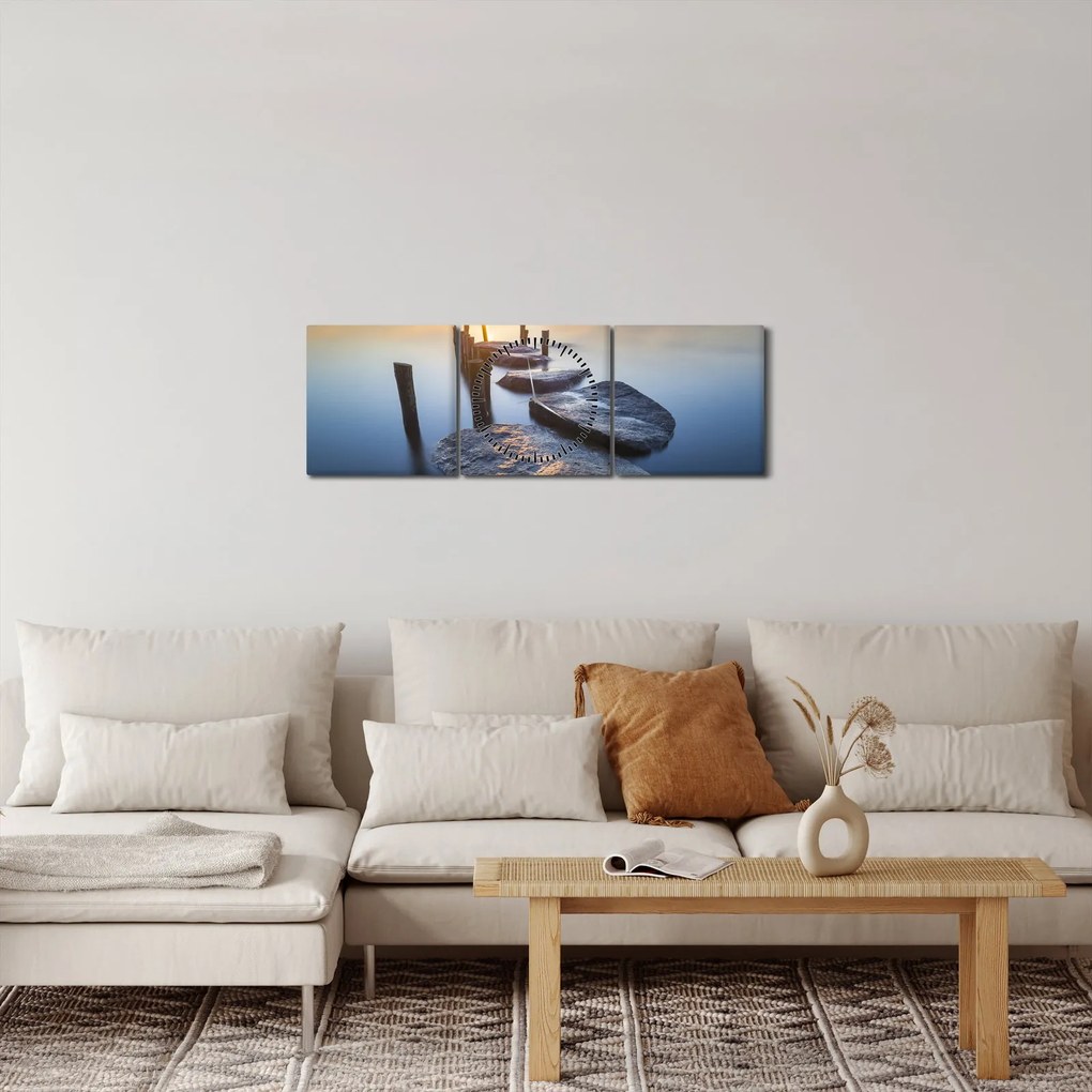 Kép - Kő móló (órával) (90x30 cm)