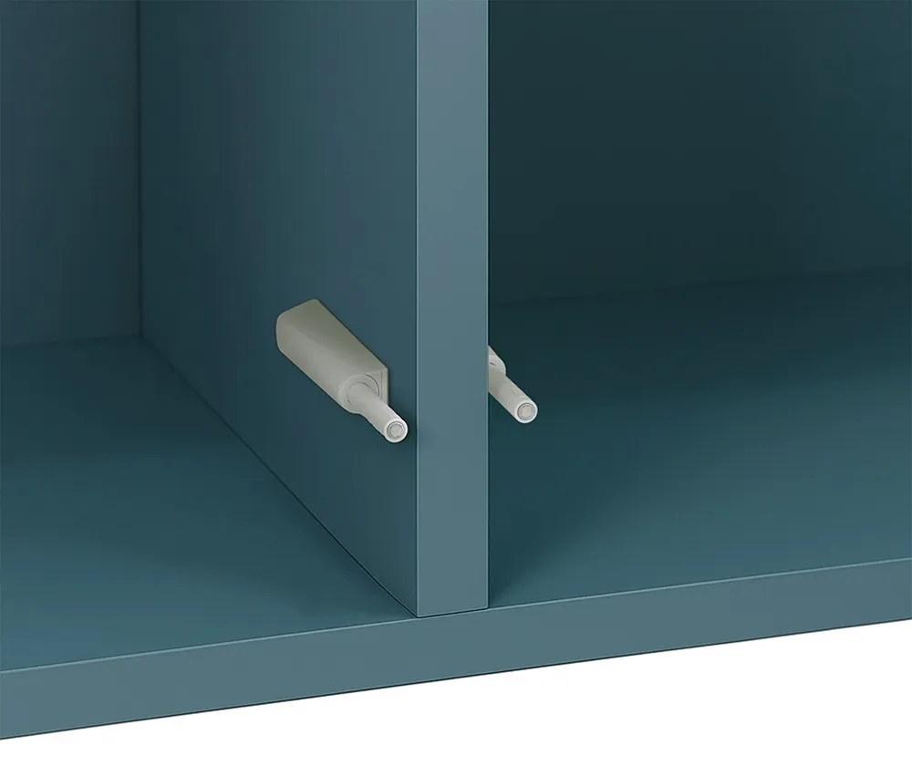 Boxie 2 ajtós fali szekrény 80x80x37 cm petrol kék