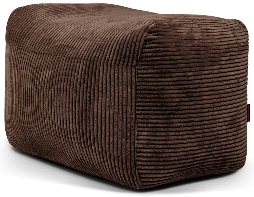 Sötétbarna kordbársony babzsákfotel Plus 70 Lounge – SLOWDOWN