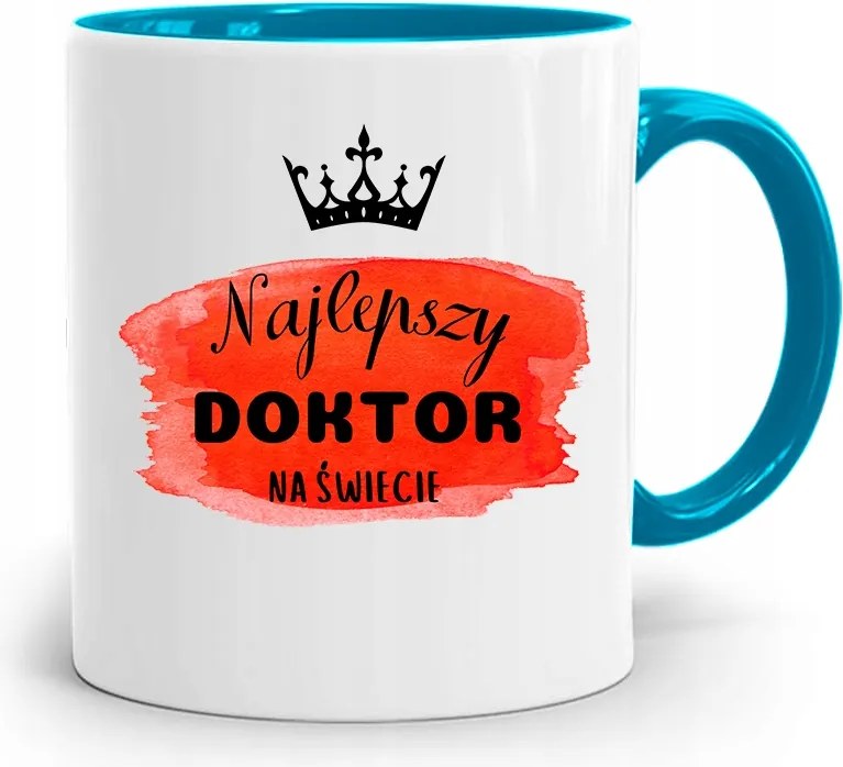 Kék Bögre Orvosnak A Világ Legjobbja fényképes nyomattal