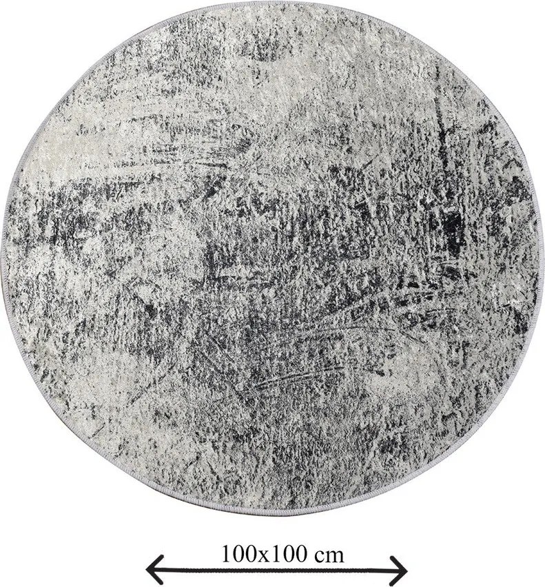 Szürke fürdőszobai kilépő ø 100 cm Evidence – Foutastic