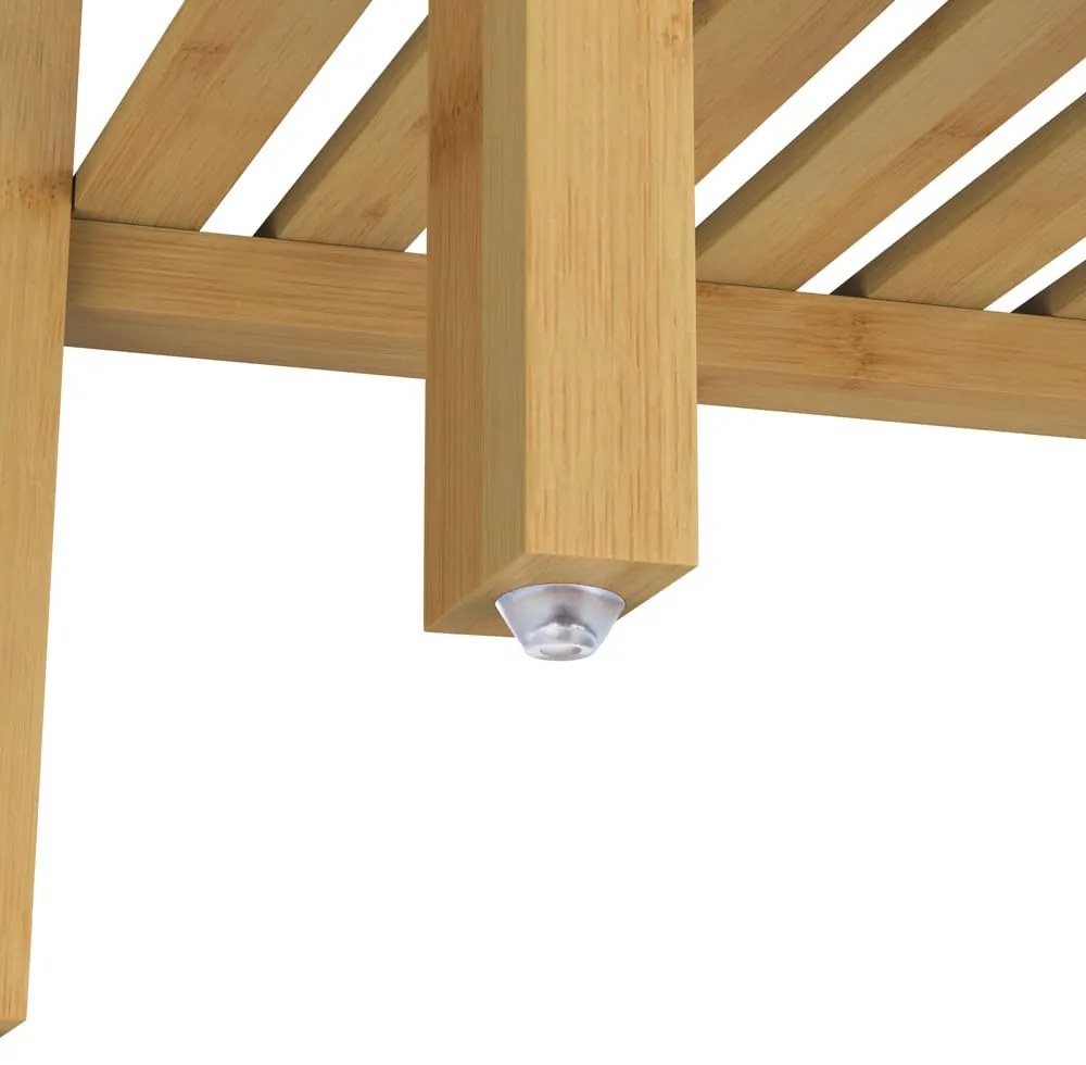 ZOJA bambusz polc, 4 polc, 48x32x123cm, barna Casaria