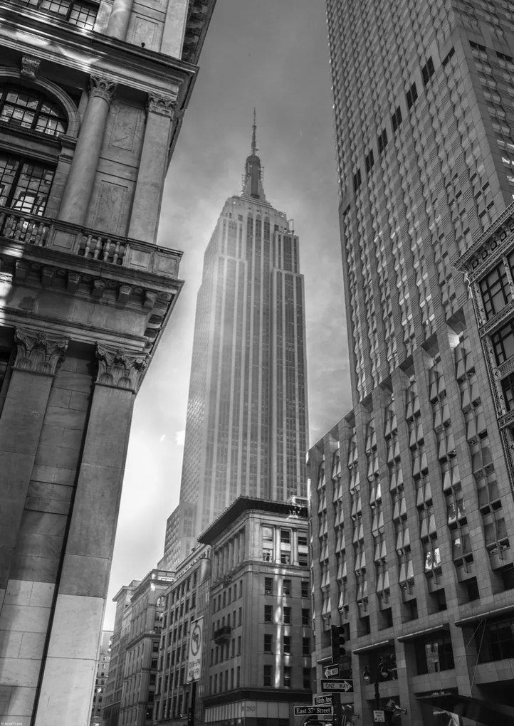 Poszter 42x59,4 cm Empire State Building, Assaf Frank
