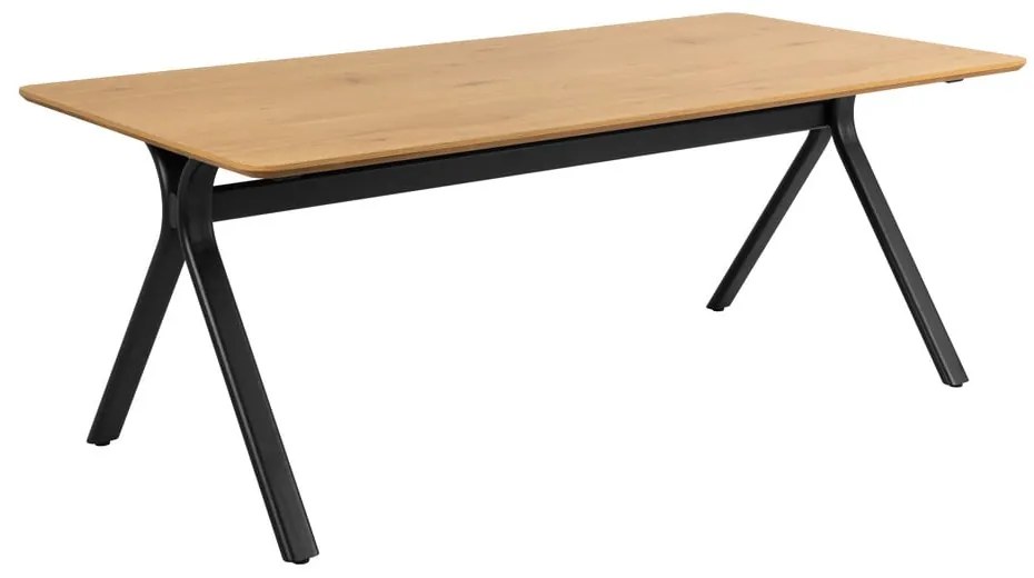 Étkezőasztal tölgyfa dekoros asztallappal 100x200 cm Bristol – Actona