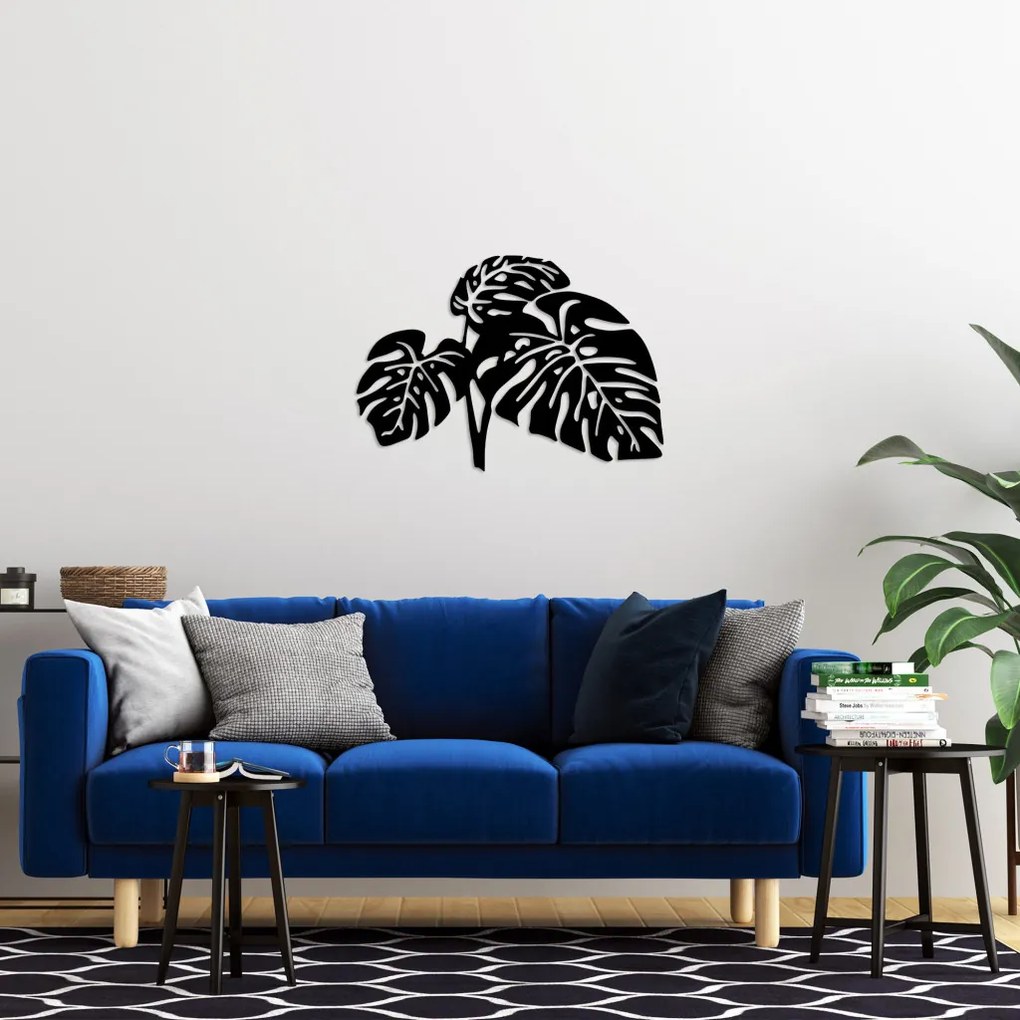 Leaves fém fali dekoráció, 70×49 cm