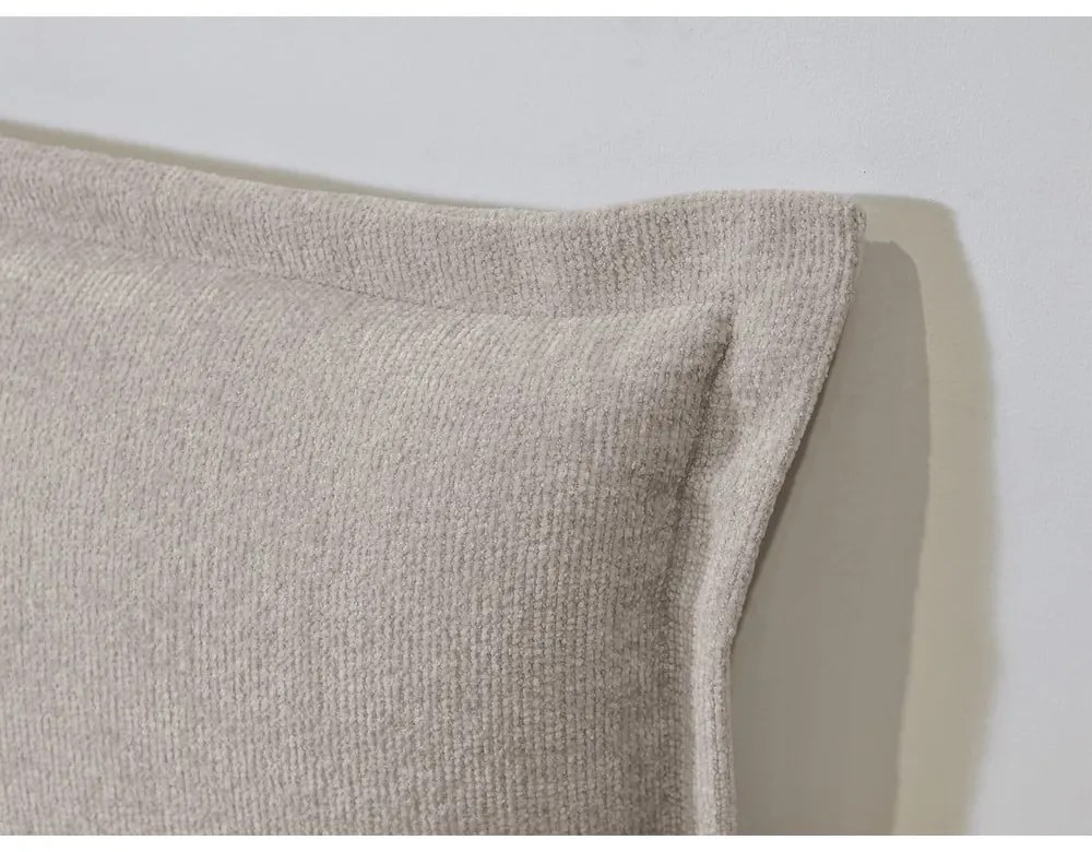 Világosszürke-natúr színű franciaágy ágyráccsal 180x200 cm Charlie – Bobochic Paris