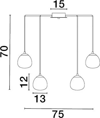 Függeszték Arany THE EGG NOVA LUCE 9009260