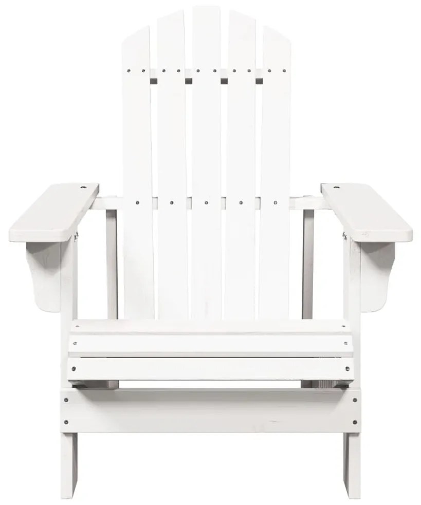 fehér tömör fenyőfa Adirondack szék 69 x 85 x 90,5 cm
