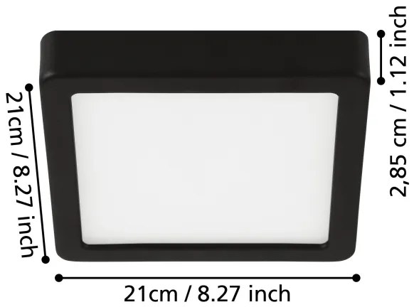 Eglo 900651 - LED fürdőszobai mennyezeti lámpatest FUEVA LED/17W/230V IP44 króm