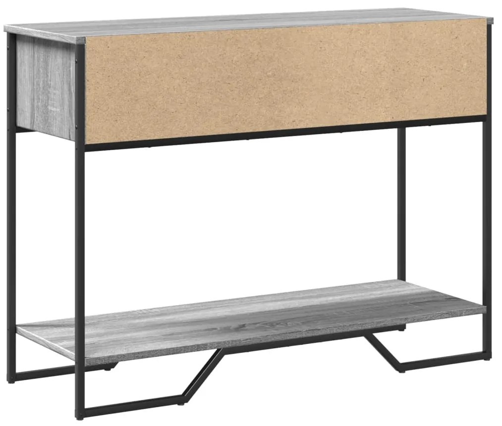 szürke sonoma szerelt fa dohányzóasztal 100x35x74,5 cm