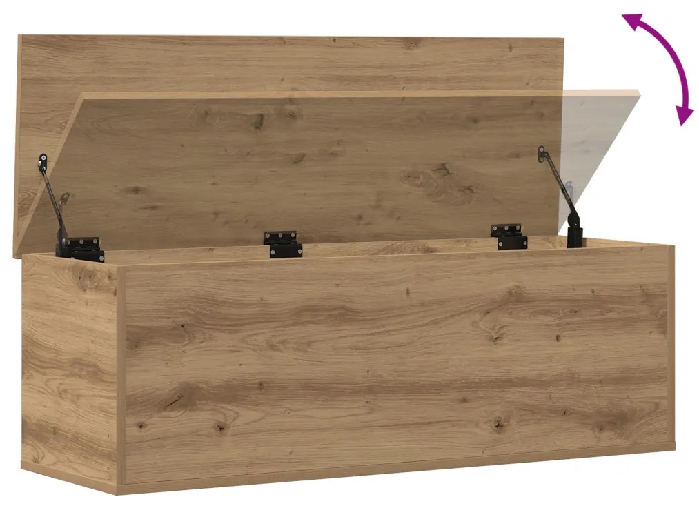 Kézműves Tölgy Tárolódoboz 102x35x35 cm Műanyag