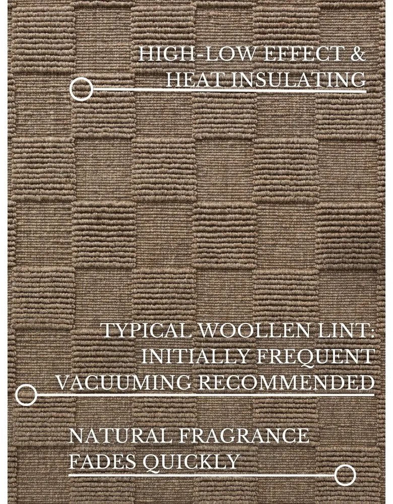 Barna kézi szövésű gyapjú futószőnyeg 80x200 cm Scala – Villeroy&amp;Boch