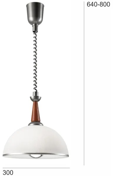 Lehúzható CHIARA csillár 1xE27/60W/230V ezüst/bükk