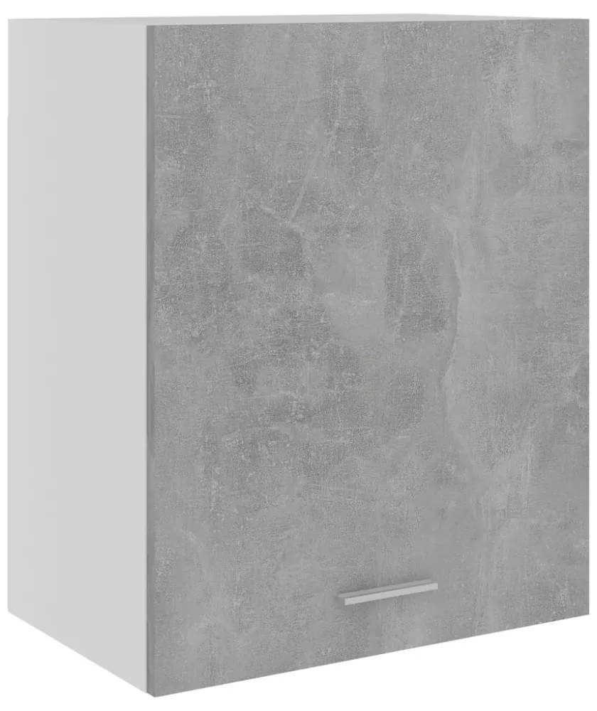 2 db betonszürke szerelt fa függő szekrény 50 x 31 x 60 cm