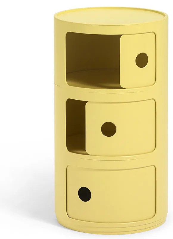 Stolek s úložným prostorem Componibili BIO 5970, 3 úložné díly, více barev - Kartell szín: borostyán